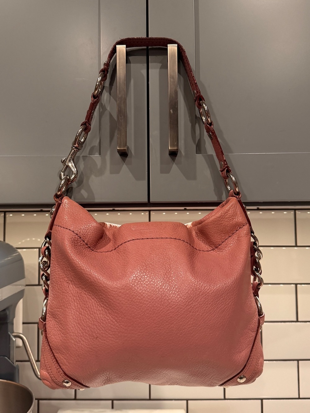 Coach 2010 Carly Mauve Pink Leather Shoulder Bag